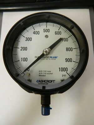 #ad #ad Ashcroft 4 1 2quot; Dial 1 4 Thread 0 1000 Scale Range Pressure Gauge 83273XLL $115.50