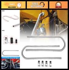 44 Flexible Stainless Steel Heater Hose Kit - Universal 58 34 Hoses Chro