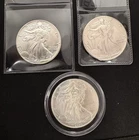 1987 1990 2020 American Silver Eagle Lot Very Good .999 Pure Silver