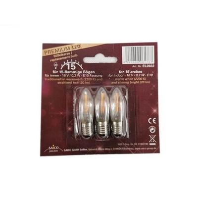 Saico LED-Ersatzlampe, E 10, 16 V, 0,2 W  LED-Ersatzlampe