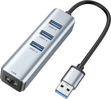 USB 3.0 Hub Ethernet Adapter Support with RJ45 10 100 1000 Gigabit Network