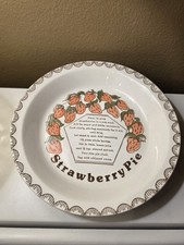 Vintage 1984 R&W Feed Farm Supply Springfield MN Strawberry & Cherry Pie Plates