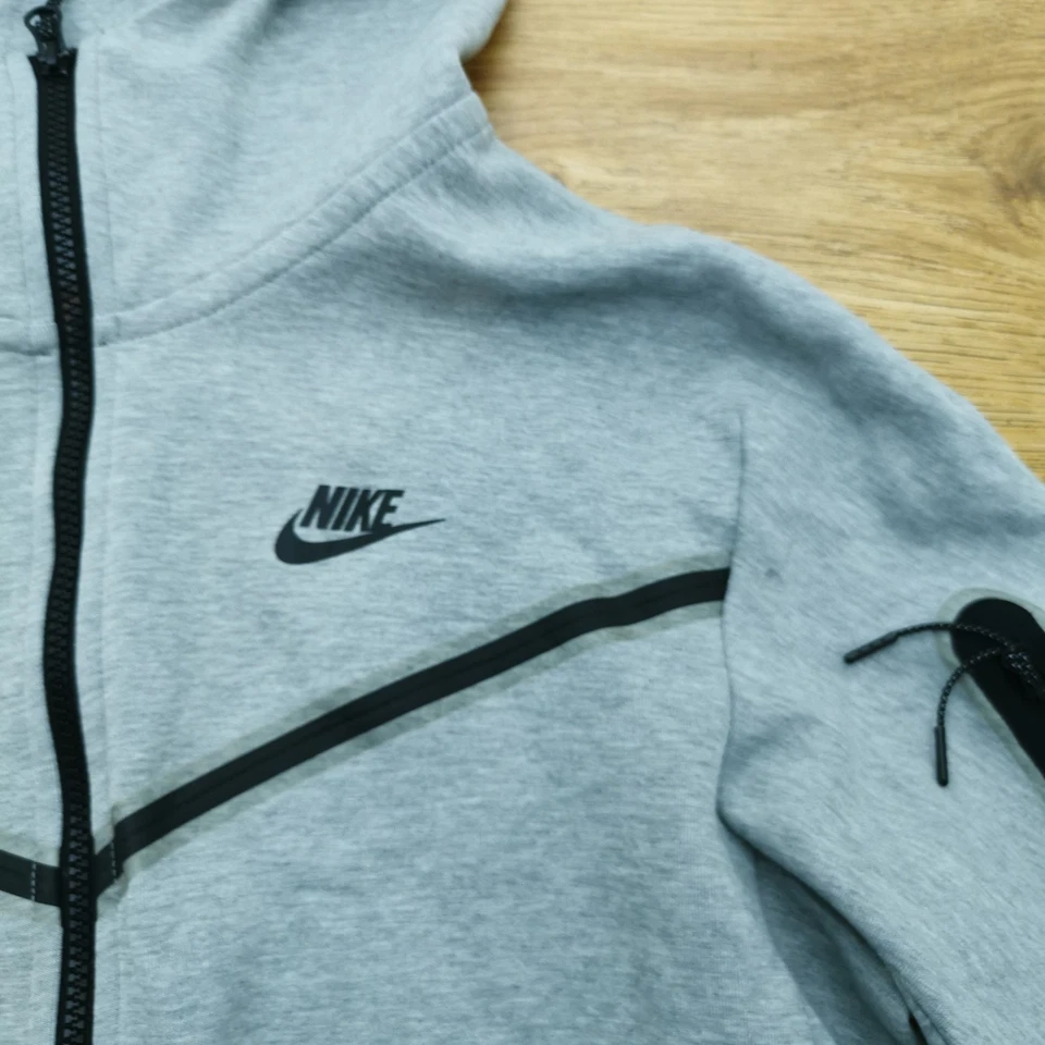 Nike Tech Fleece Hoodie Mens M Medium Grey Full Zip Windrunner Top Jacket, photo 3 of 5