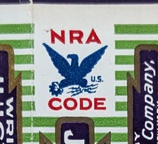 Rare "NRA Code" Wrigley's Juicy Fruit Chewing Gum Original wrapper Free Shipping