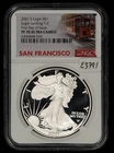 2021-S 1 oz Silver American Eagle Proof Type 2 PF- NGC PF 70 Ultra Cameo - E3791