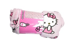 Sanrio Hello Kitty Soft Throw Blanket 50x60 Pink Kids Character Plush Fleece