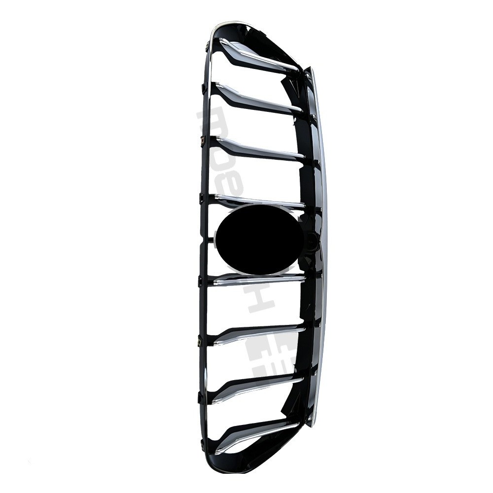 Front Bumper Grille Upper Radiator Chrome Black For 2017-2024 Maserati Levante