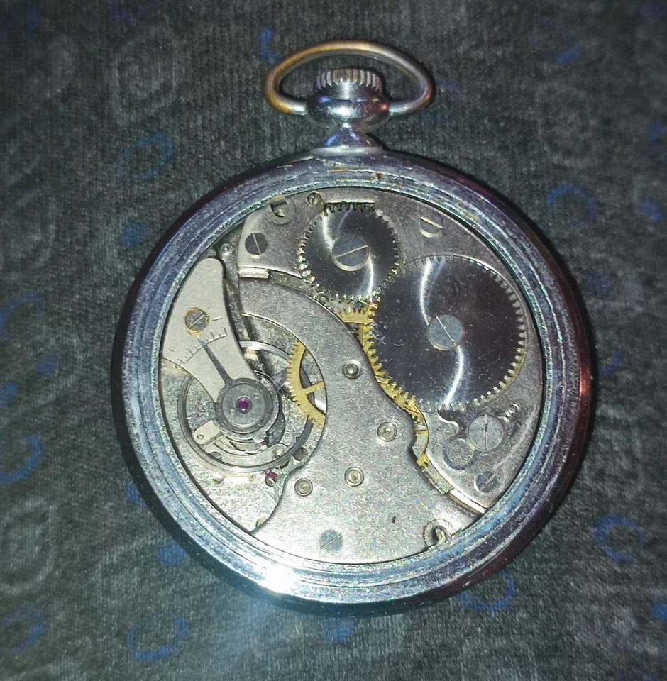 1940's Vintage GERMAN Military Mechanical Pocket watch UMF RUHLA SATURN WW2 - Image 2 of 4