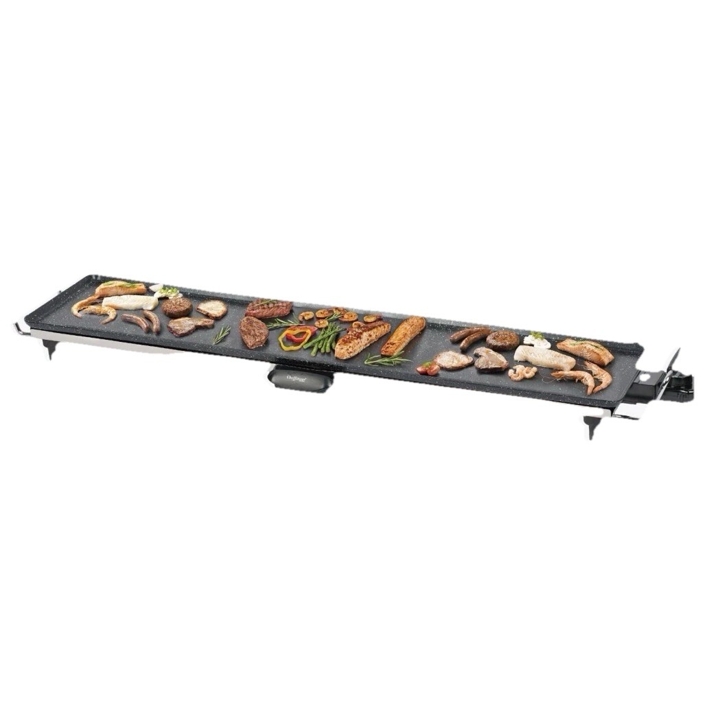 Elektrische Grillplatte 2000W Teppanyaki-Grill Elektrogrill 90x23cm BBQ Grill