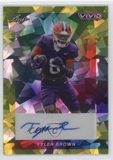 2024 Leaf Vivid Auto Yellow Crystals 10/10 Tyler Brown #BA-TB4 Auto 1k9t