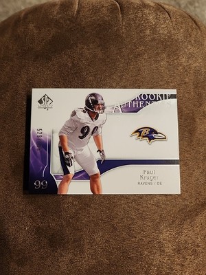 2009 SP Authentic - Rookie Authentics #207 Paul Kruger 528/999 (RC) Baltimore