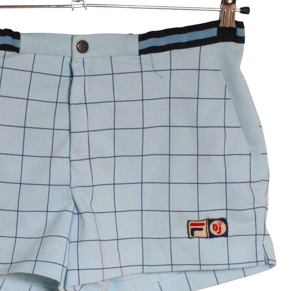 VINTAGE  FILA BJORN BORG TEREZZAN WINDOW PANE 1977-78 TENNIS SHORTS | SIZE W30 image 2