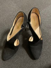 PRADA Black Heel Boots Size 37.5 (24cm) 10cm Heel Elegant Authentic by JAPAN