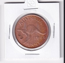 AUSTRALIAN: 1964 QUEEN ELIZABETH II HIGH GRADE PENNY  #1858