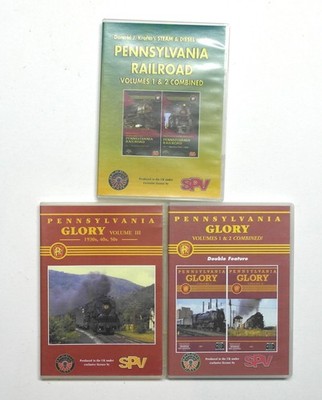 3x DVD / Pennyslvania Railroad / PRR Glory 1 + 2 + 3 / Steam Diesel 40s 50s 60s
