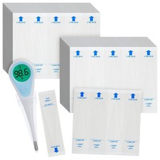 Juvale Thermometer Covers - 100 Count, White - Disposable Probe Covers for Digit
