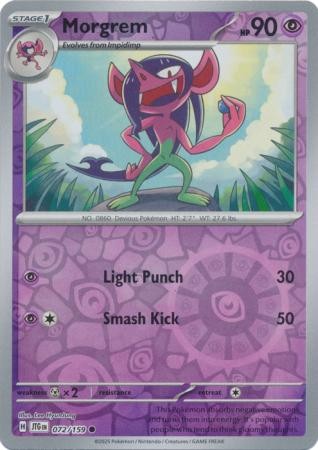 MORGREM 072/159 JOURNEY TOGETHER POKEMON (REVERSE HOLO, NM)