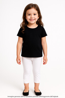 Elsy Girls' Trousers Blue White Cream Stretch Leggings Jersey Tracksuit