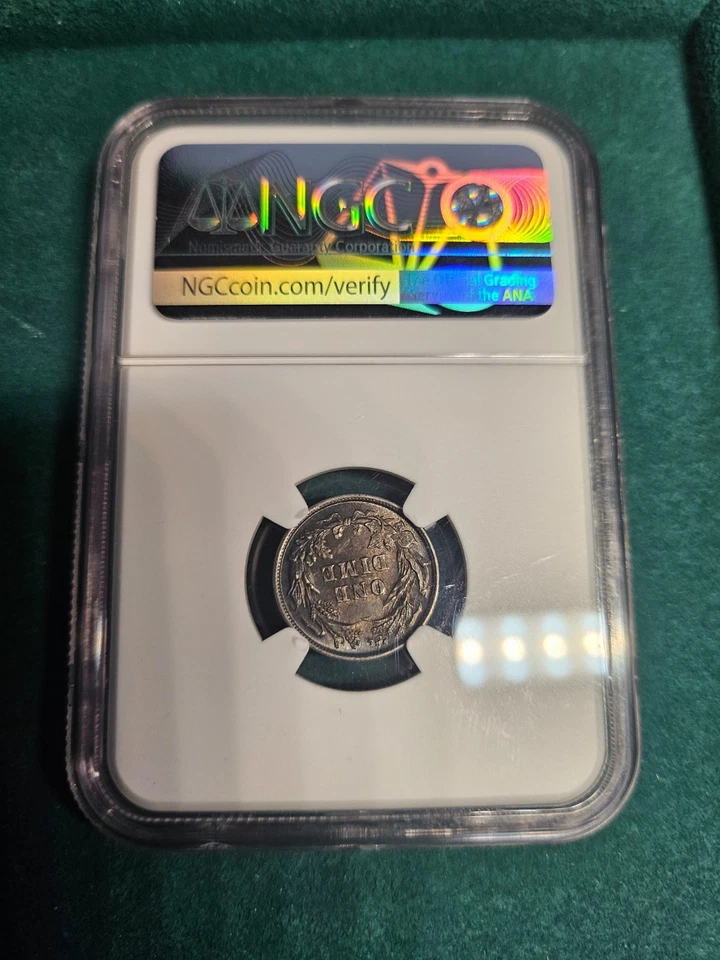 1892 Barber Dime NGC MS62 – First Year of Issue – 90% Silver - Image 2 of 3