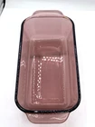 VTG Pyrex 1.5 Qt Crandberry Loaf Pan #213 R Corning Vision Line Baking Dish