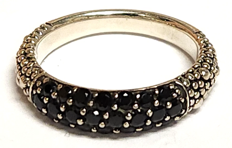 Кольцо Michael Dawkins Black Pave Set текстурированное серебро высшей пробы звездное небо 6,5 - Изображение 3 из 4