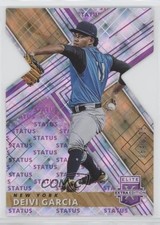 2019 Panini Elite Extra Edition Status Purple Die-Cut /125 Deivi Garcia #95 s3g