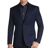 JOS A BANK Traveler TRAVEL TECH NAVY SLIM FIT BLAZER Jacket Stretch Wool 41-R