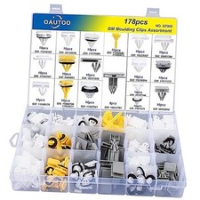 OAUTOO 178pcs Body Side  Exterior Trim Rocker Molding Clips Assortment for GM