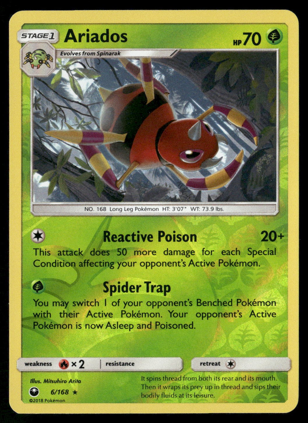 Ariados 6/168 Rare Celestial Storm Pokemon Reverse Holo NM/M