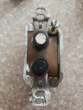 Antique Perkins Push Button Light Switch Single Pole ON/OFF Mother-of-Pearl USA