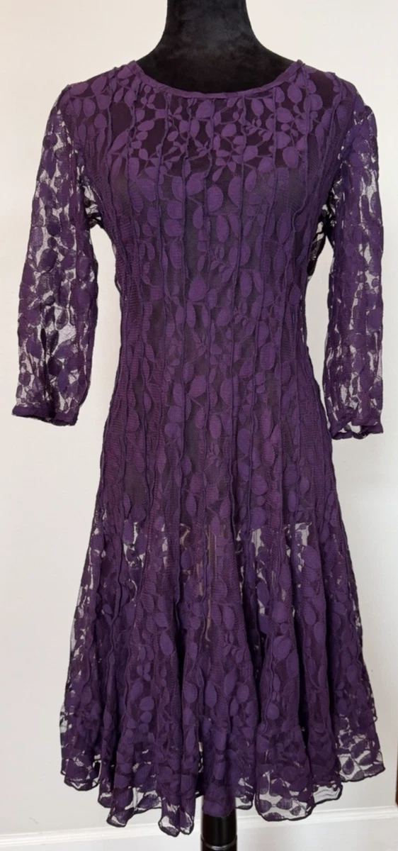 Lace Purple Fit & Flare Dresses for Women for sale | eBay