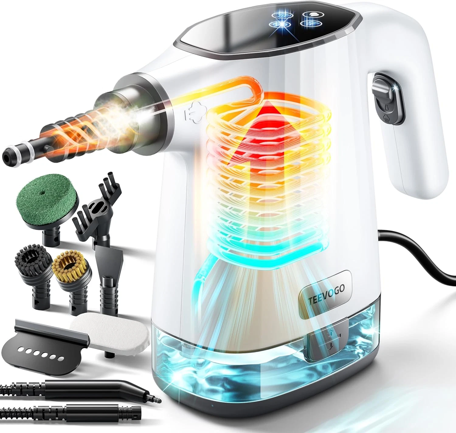 Portable Handheld Steam Cleaner - Fast Heat, 450ml Tank, Easy Refill, Lightweigh