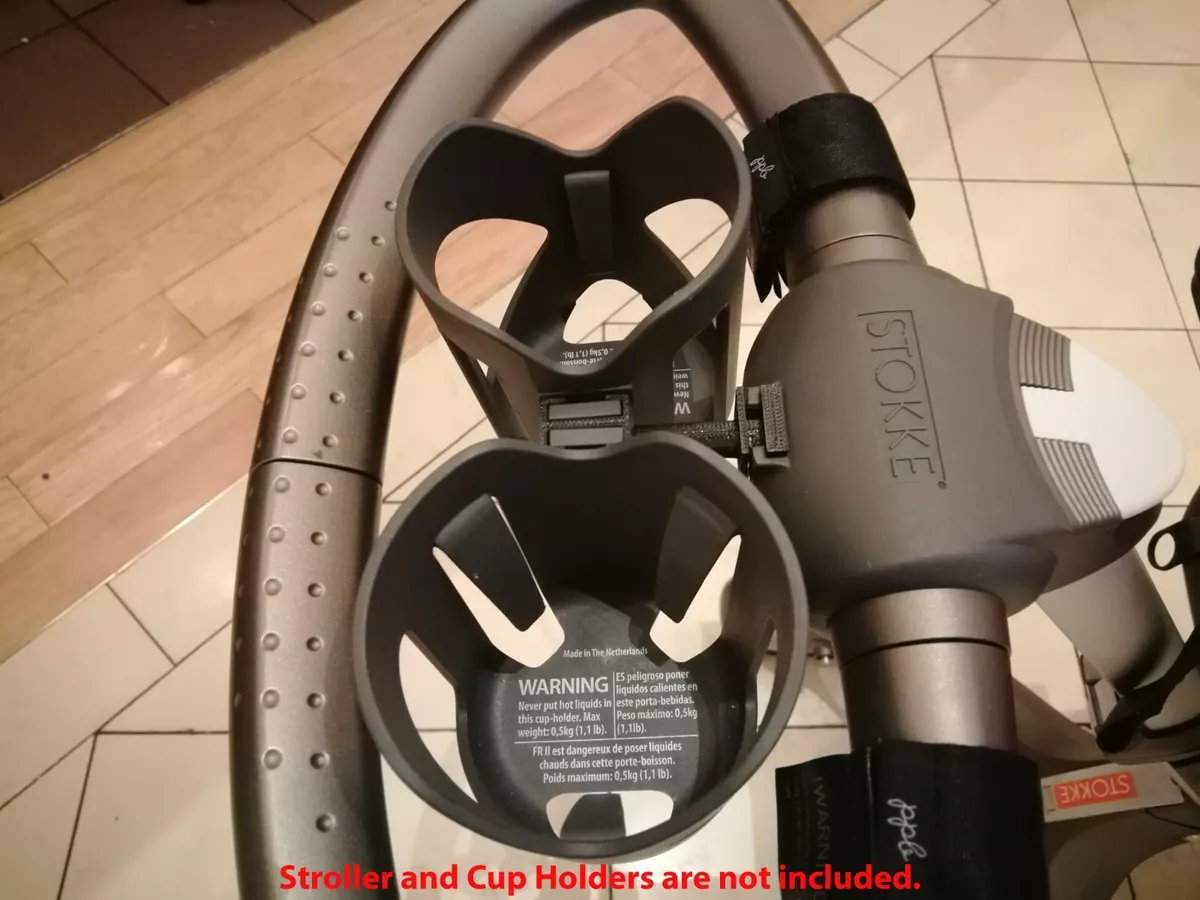 Stokke DOUBLE Cup Holder ADAPTER Fits Stokke Xplory Stroller New