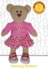 Sewing Pattern  Teddy Bear Clothes gypsy skirt & Blouse fits build a bear 