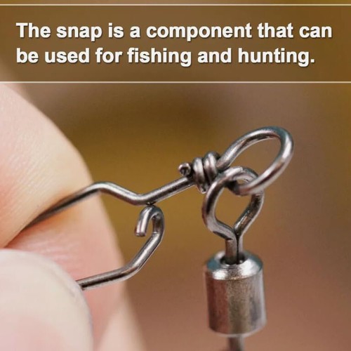 25/50/100PC Fishing Swivel Snap Coastlock Brass Rolling Swivel Interlock Clips - Picture 5 of 20