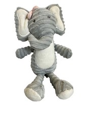 Chick Pea Gray Elephant Ribbed Lined Stuffed Animal Plush 11" Baby Lovey Toy