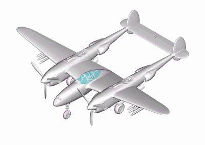 Hobbyboss Kit Modello P-38L-5-LO Lightning Scala 1:48 – Aereo Caccia WWII Da Montare