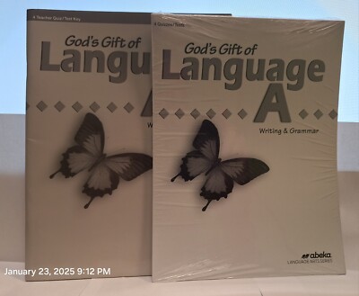NO WRITING Abeka 4th grade Language A Student Quizzes Tests + Key (TB:1) (FV:3)