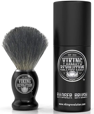 Viking Revolution Badger Hair Shaving Brush- Shave Brush for Wet Shave Using Sha