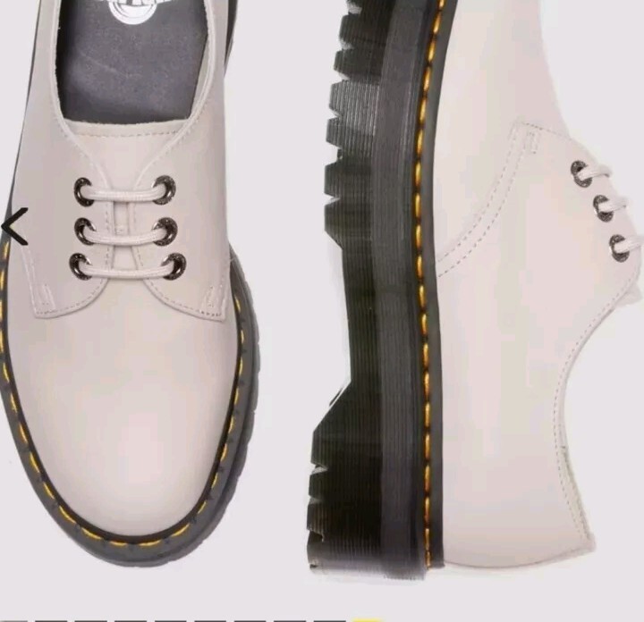 Dr Martens 1461 Platform Oxford Leather Shoes Vintage Taupe Men\'s 8 Woman\'s 9 Size: 9, M8 - Dr. Martens 1461 II Pisa Leather Platform  main image 4