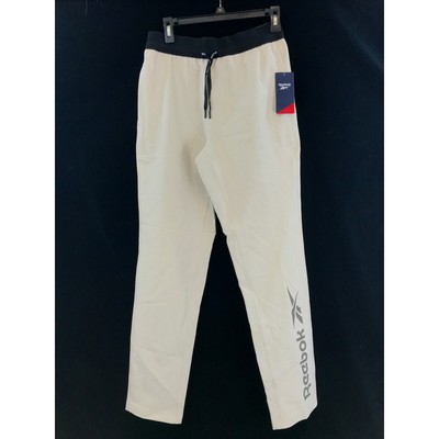 Men's light gray sweat workout jogging slim pants Reebok S New