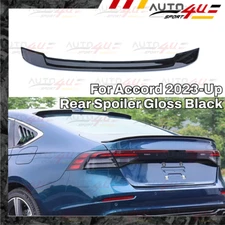 Fits 2023-2026 Honda Accord OE Factory Style Gloss Black Rear Trunk Spoiler Wing