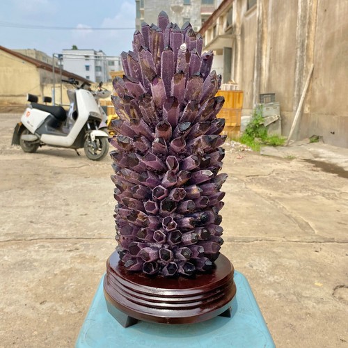 33.7LB New find purple phantom crystal quartz cluster mineral specimen healing - 第 1/11 張圖片