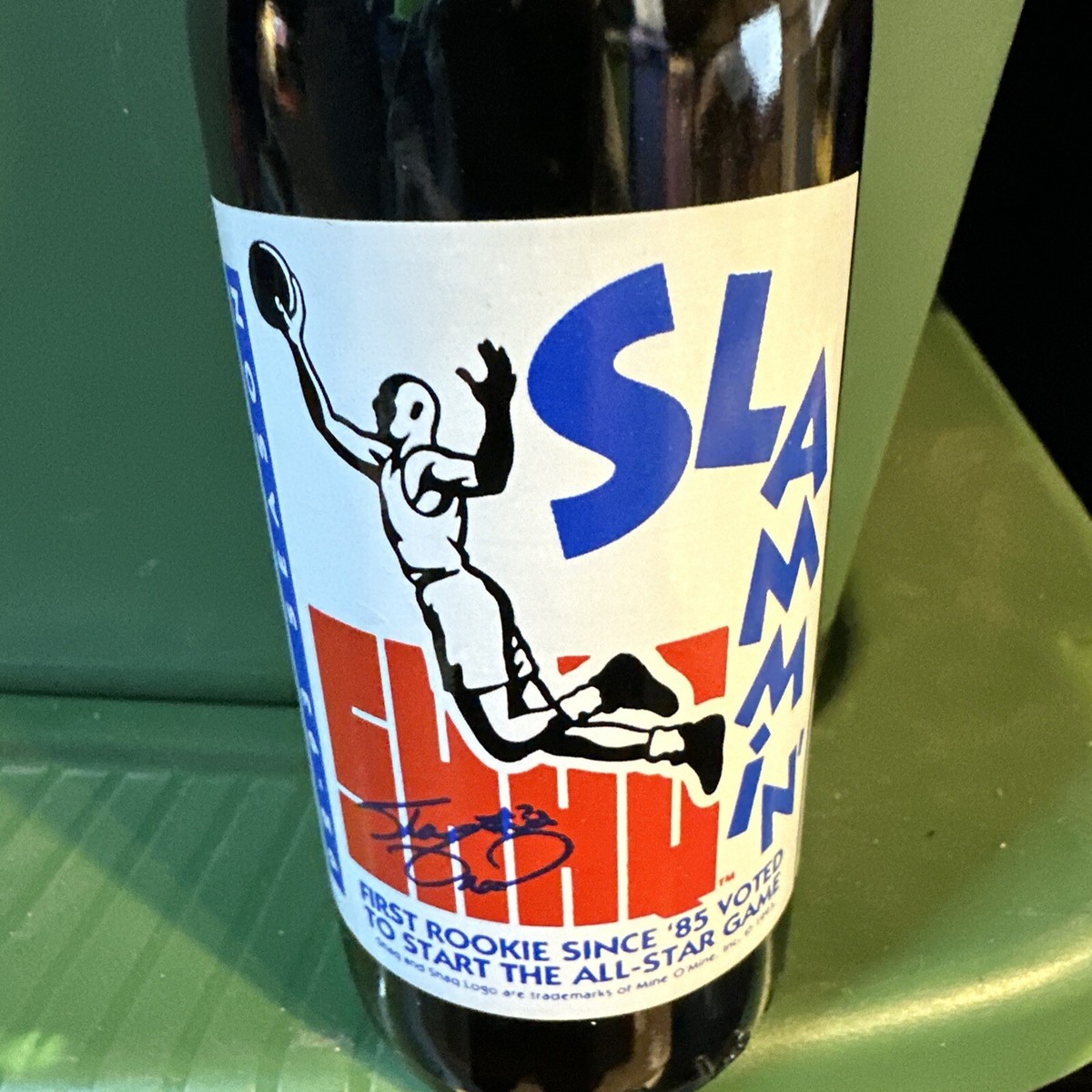 Pepsi Longneck Shaquille O'Neal Shaq Jammin' Bottle 92-93 Season