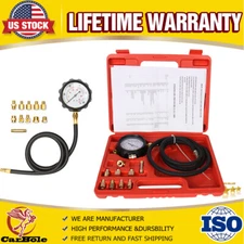 13pc Engine Oil Pressure Tester Gauge Diagnostic 500psi Test Kit w/Storage Case