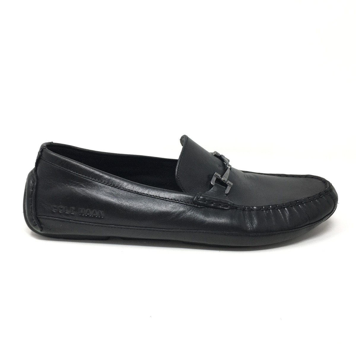 Cole Haan Black Pebbled Leather Men\'s Loafers Barely Worn Cole Haan Grant Canoe Bit Loafer in Black – Country Club Prep main image 4