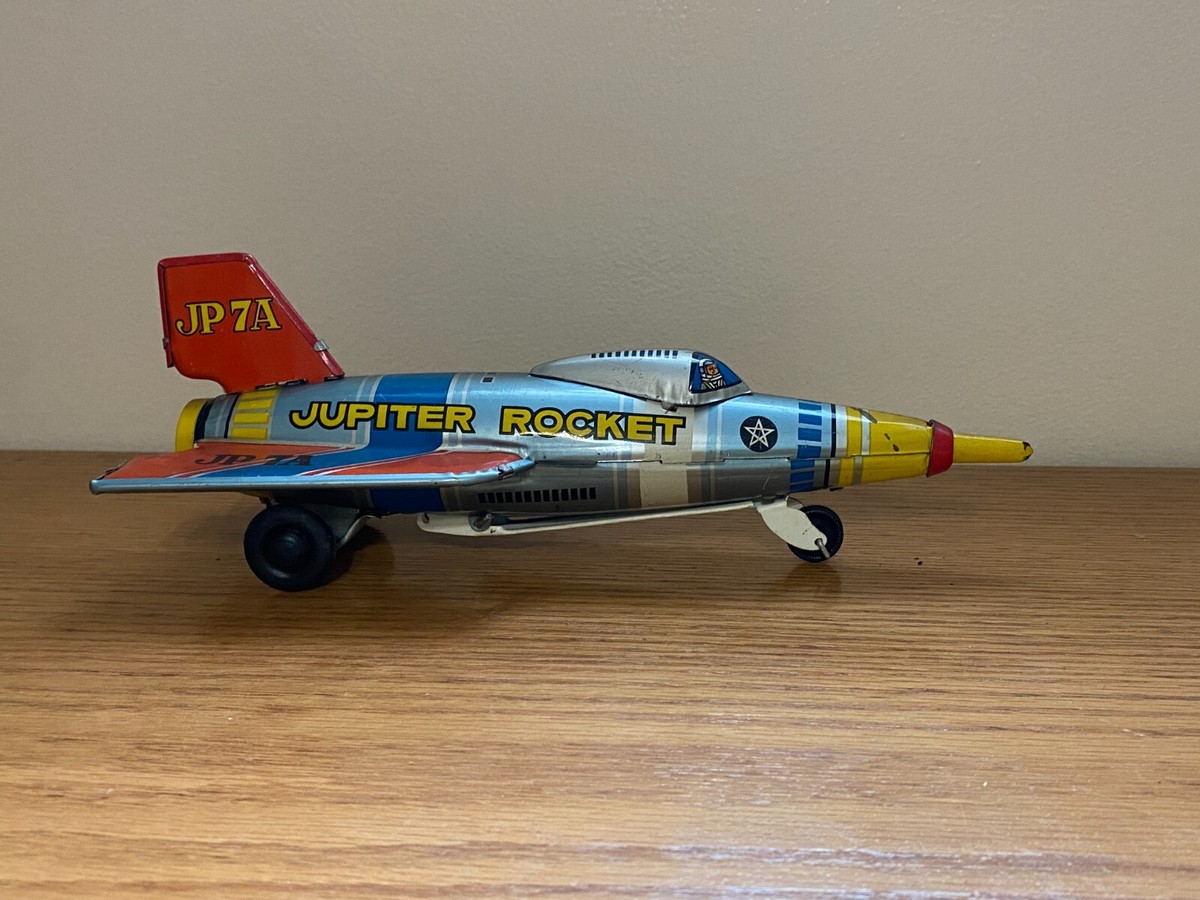 Masuya Toy Jupiter Rocket Tin Friction Space Toy 1960's
