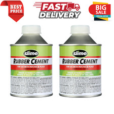 Rubber Cement Tire Repair Glue Brush Applicator Use With Plug 8 Oz  2 Pack 