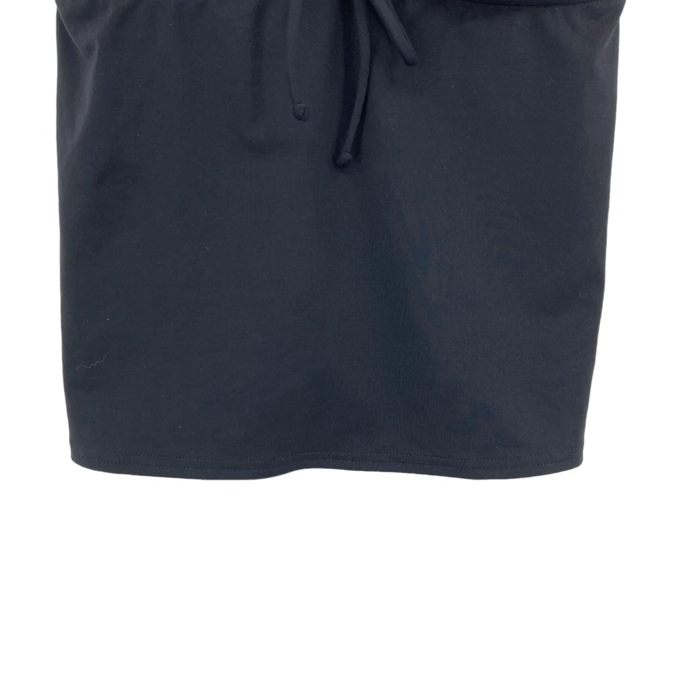 Camiseta sin mangas de natación Lands' End para mujer Petite 2P negra tirantes de espagueti sujetador con aros Foto 3 de 4