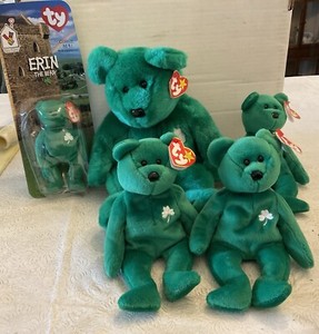 Beanie Babies & Beanie Buddy Erin The Bear Set Of 5